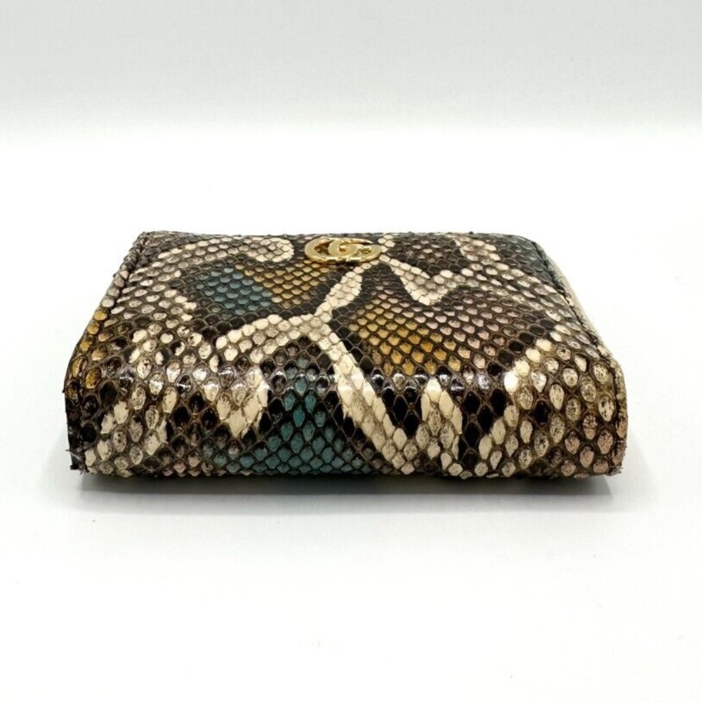 Gucci Gg Marmont Exotic Multicolor Python Compact… - image 3